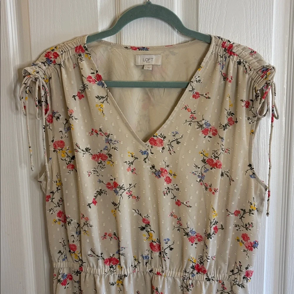 LOFT | Floral dress, size L - EUC - Picture 2 of 7